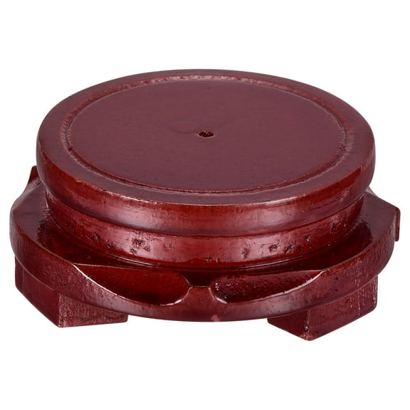 Uxcell Planter Display Stand, 3.5" Dia Round Imitation Wood Style Stand