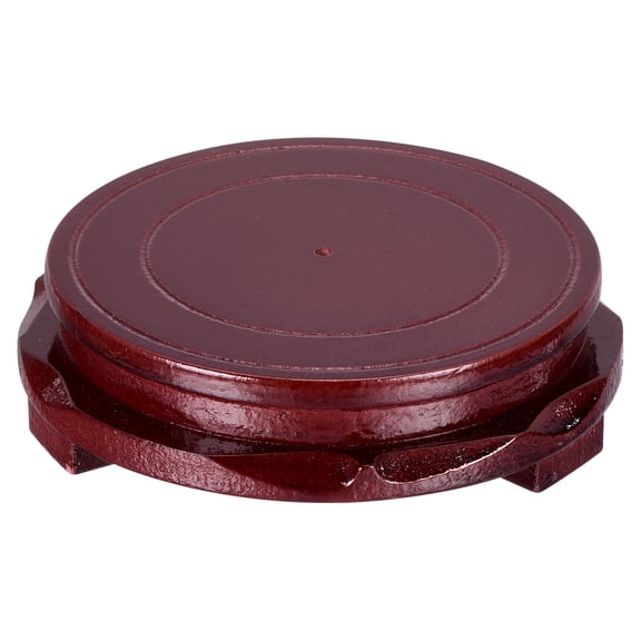 Uxcell Planter Display Stand, 4.3" Dia Round Imitation Wood Style Stand