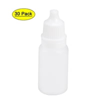 Uxcell Plastic 10ml/0.34 oz Small Mouth Drop Bottle, 30 Pack
