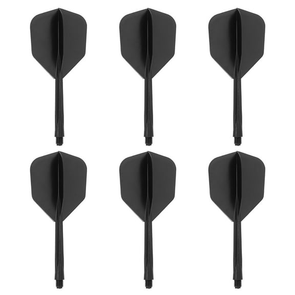Uxcell Plastic 2BA Integrated Dart Shaft and Flights Replacement, Black 6 Pack