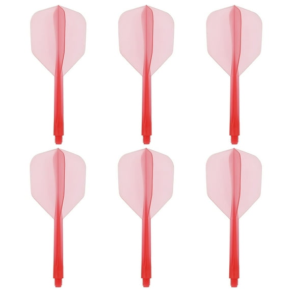 Uxcell Plastic 2BA Integrated Dart Shaft and Flights Replacement, Red 6 Pack