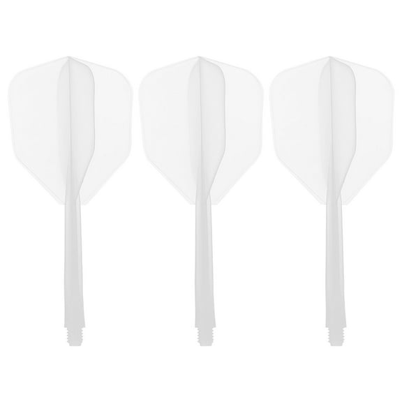Uxcell Plastic 2BA Integrated Dart Shaft and Flights Replacement, White 3 Pack