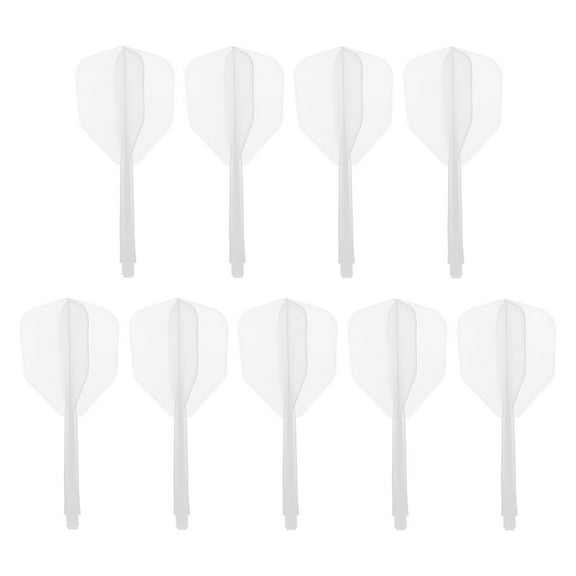 Uxcell Plastic 2BA Integrated Dart Shaft and Flights Replacement, White 9 Pack