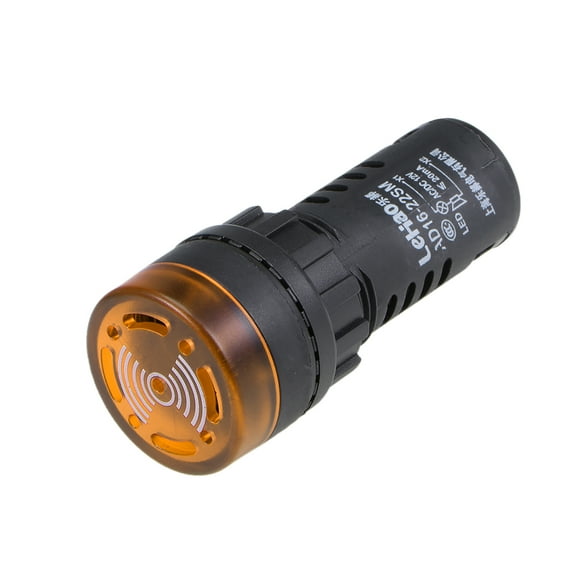 Uxcell Plastic AC/DC 12V Flashing LED Indicator Lights Yellow 1 Pack