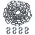 thumbnail image 1 of Uxcell Plastic Barriers Chain, 10Ft Length Gray Plastic Waterproof Safety Chain Link with S-Shaped Buckle Caution Barriers Link, 1 of 7