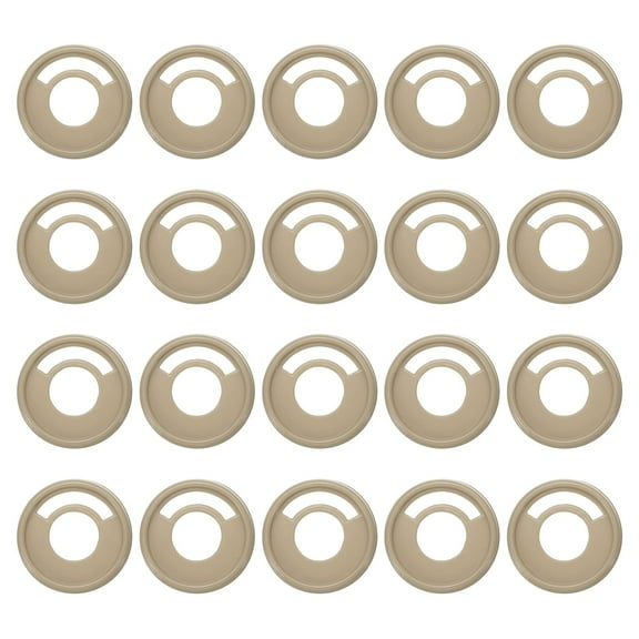 Uxcell Plastic Book Binding Discs 20 Pcs 1.1 inch Circle Discbound Expansion Discs Binder Ring Brown