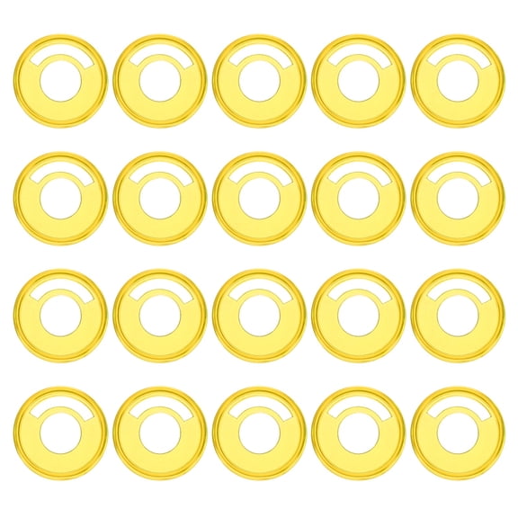 Uxcell Plastic Book Binding Discs 20 Pcs 1.1 inch Circle Discbound Expansion Discs Binder Ring Light Yellow