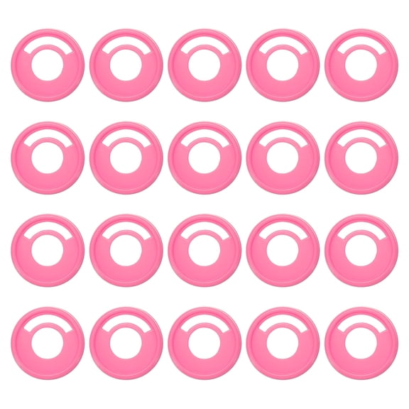 Uxcell Plastic Book Binding Discs 20 Pcs 1.1 inch Circle Discbound Expansion Discs Binder Ring Rose Red