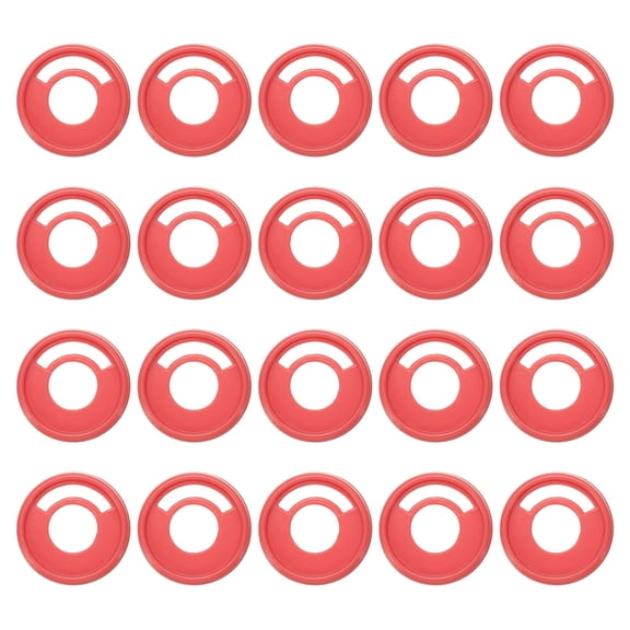 Uxcell Plastic Book Binding Discs 20 Pcs 1.1 inch Circle Discbound Expansion Discs Binder Ring Red