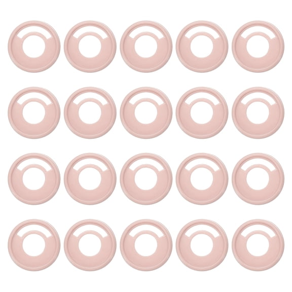 Uxcell Plastic Book Binding Discs 20 Pcs 1.1 inch Circle Discbound Expansion Discs Binder Ring Light Pink