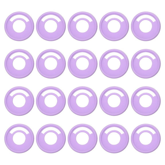 Uxcell Plastic Book Binding Discs 20 Pcs 1.1 inch Circle Discbound Expansion Discs Binder Ring Purple