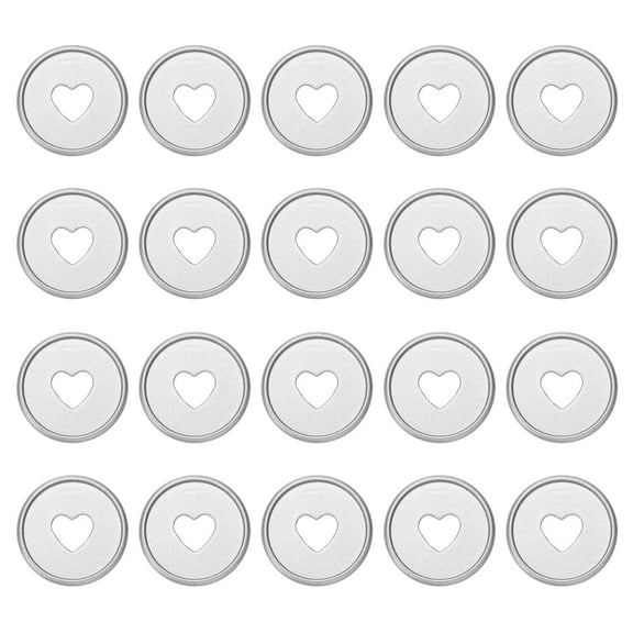 Uxcell Plastic Book Binding Discs 20 Pcs 1.4 inch Heart Discbound Expansion Discs Binder Ring for DIY Silver