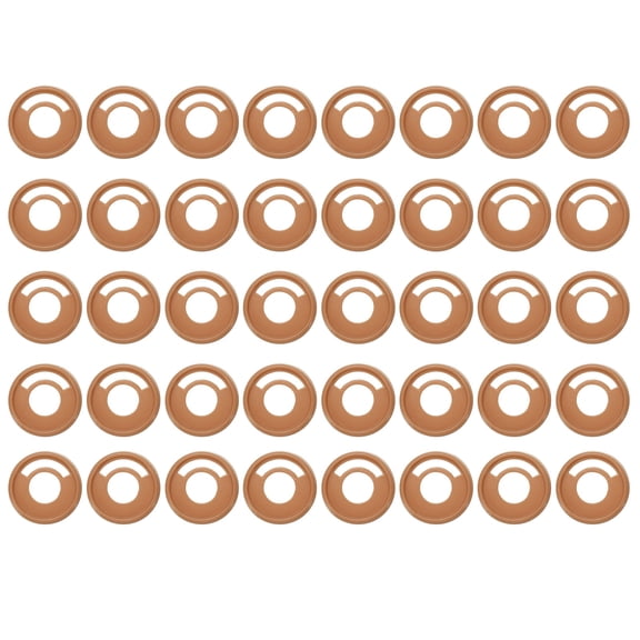 Uxcell Plastic Book Binding Discs 40 Pcs 1.1 inch Circle Discbound Expansion Discs Binder Ring Coffee