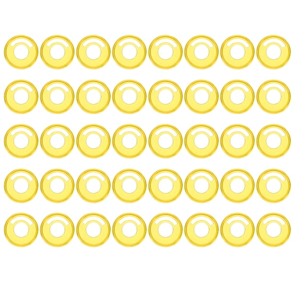 Uxcell Plastic Book Binding Discs 40 Pcs 1.1 inch Circle Discbound Expansion Discs Binder Ring Light Yellow