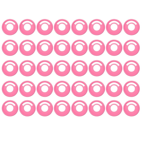 Uxcell Plastic Book Binding Discs 40 Pcs 1.1 inch Circle Discbound Expansion Discs Binder Ring Rose Red