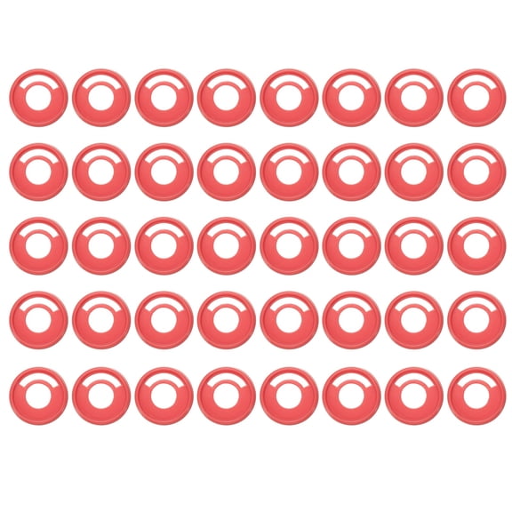 Uxcell Plastic Book Binding Discs 40 Pcs 1.1 inch Circle Discbound Expansion Discs Binder Ring Red