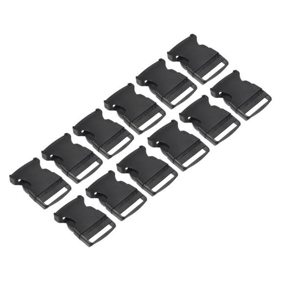 Uxcell Plastic Buckles 12 Pack Quick Side Release Clips Black 32mm