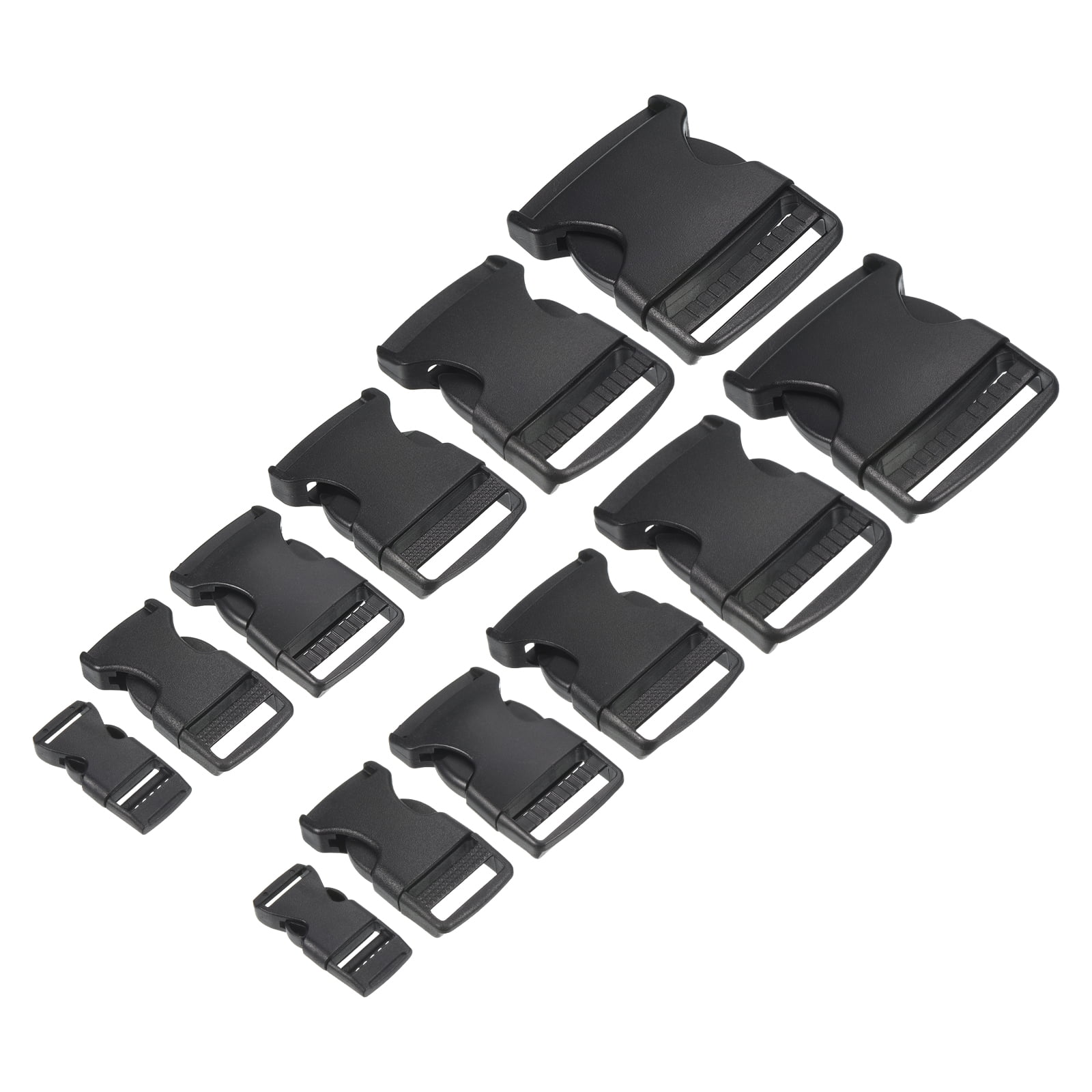 Uxcell Plastic Buckles 12 Pack Quick Side Release Clips Set Black