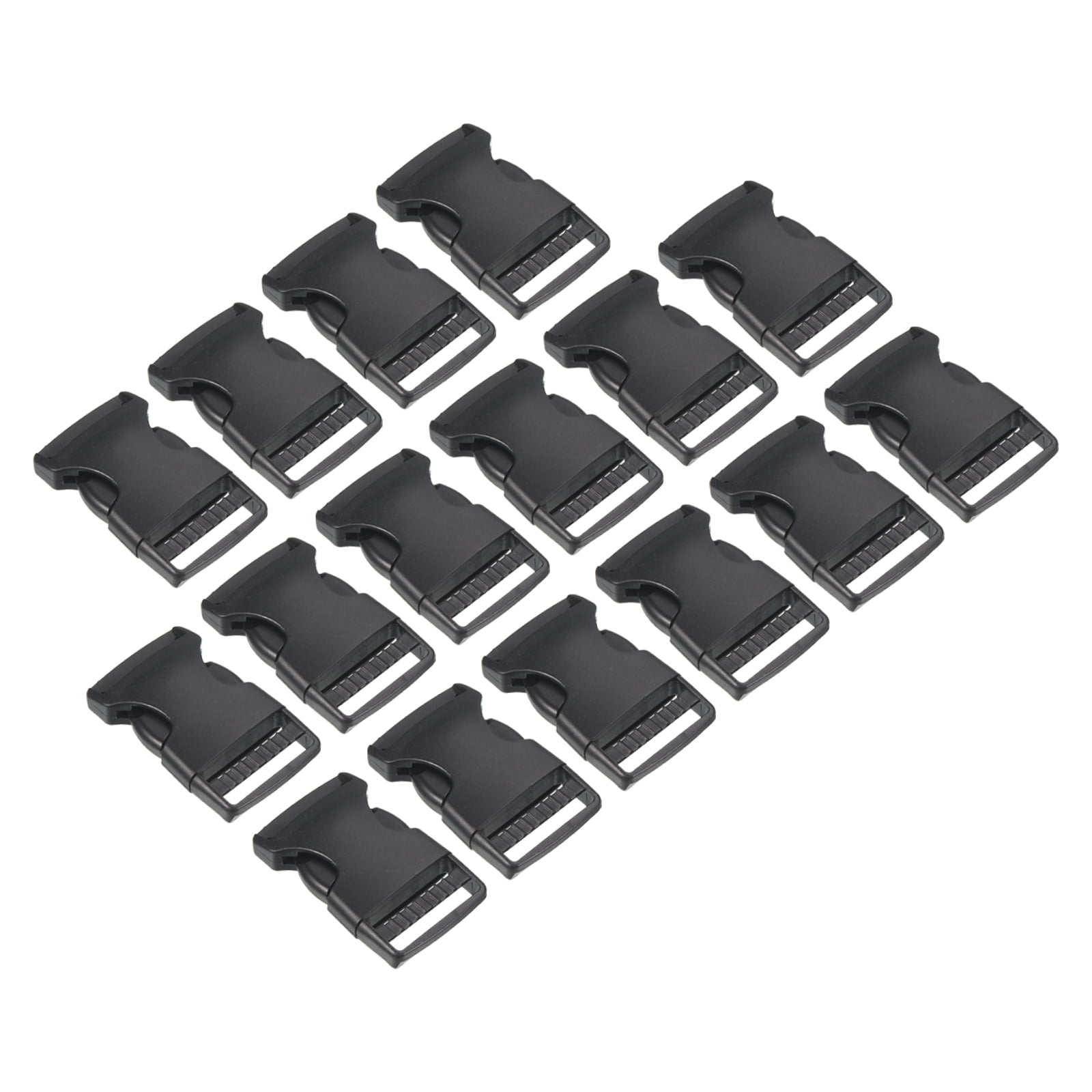 Uxcell Plastic Buckles 16 Pack Quick Side Release Clips Black 25mm