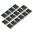 thumbnail image 1 of Uxcell Plastic Buckles 16 Pack Quick Side Release Clips Black 51mm, 1 of 5
