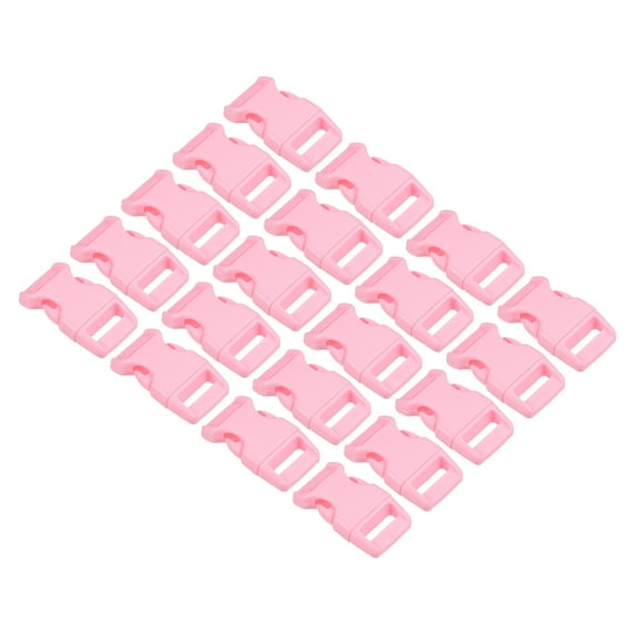 Uxcell Plastic Buckles 20 Pack Quick Side Release Clips Pink 16mm