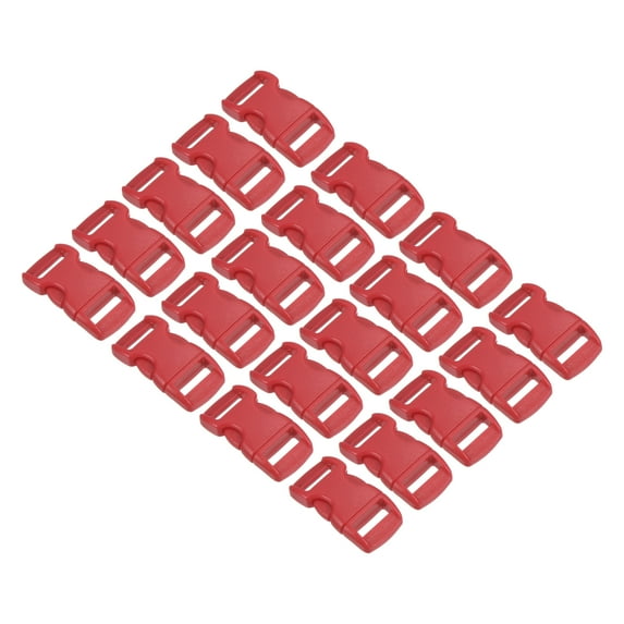 Uxcell Plastic Buckles 20 Pack Quick Side Release Clips Red 11mm
