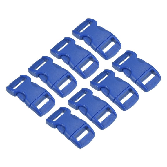 Uxcell Plastic Buckles 8 Pack Quick Side Release Clips Blue 11mm