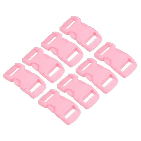 Uxcell Plastic Buckles 8 Pack Quick Side Release Clips Pink 11mm