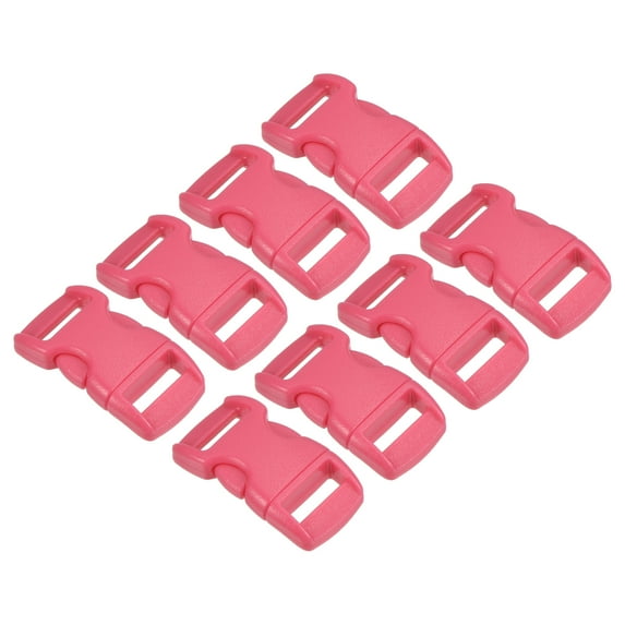 Uxcell Plastic Buckles 8 Pack Quick Side Release Clips Rose 11mm