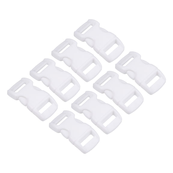 Uxcell Plastic Buckles 8 Pack Quick Side Release Clips White 11mm