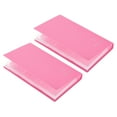 thumbnail image 1 of Uxcell Plastic Business Card Holder Photocard Binder Book 240 Pockets Pink/Red 2 Pack, 1 of 5