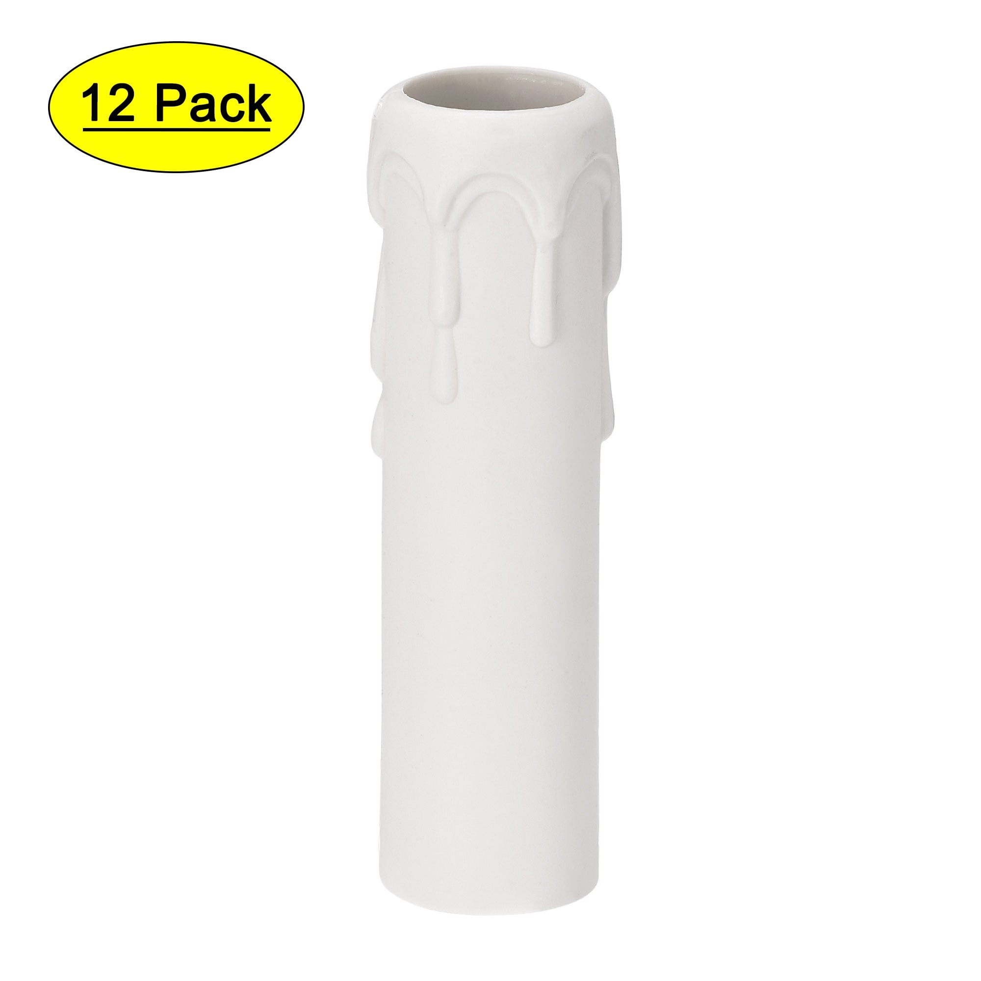 Uxcell Plastic Candle Socket Covers Sleeves for Chandelier White 1.0x3