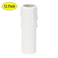 thumbnail image 1 of Uxcell Plastic Candle Socket Covers Sleeves for Chandelier White 1.18x3.93inch 12Pcs, 1 of 5