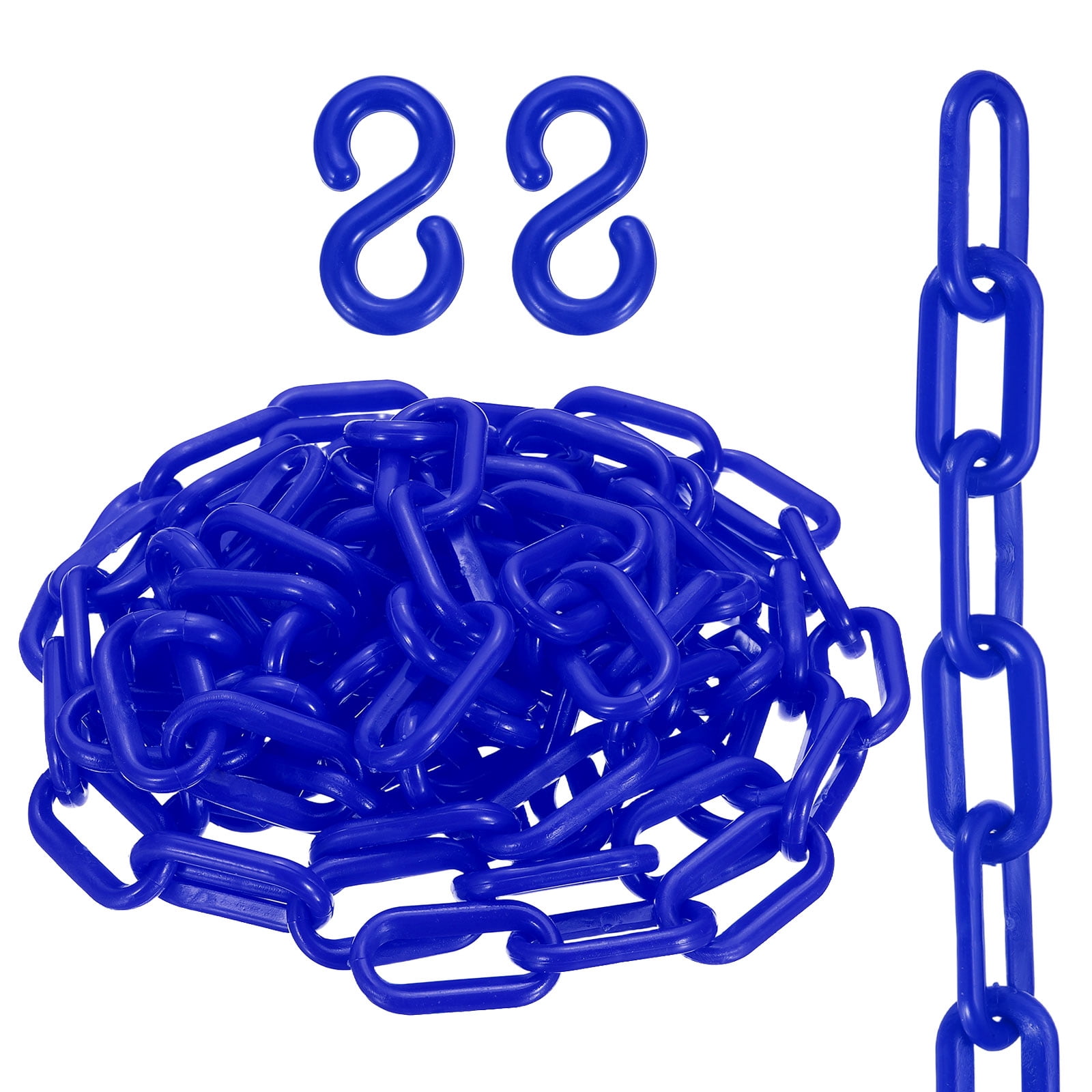 Uxcell Plastic Chain, (1" OD, 6.6 FT, Blue)(2Set), Plastic Safety Chain ...