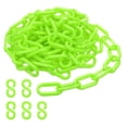 thumbnail image 1 of Uxcell Plastic Chain Links 10ft Safety Chains Chains Barriers 0.24" Green, 1 of 7