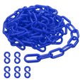 thumbnail image 1 of Uxcell Plastic Chain Links 10ft Safety Chains Chains Barriers 0.24" Blue, 1 of 7