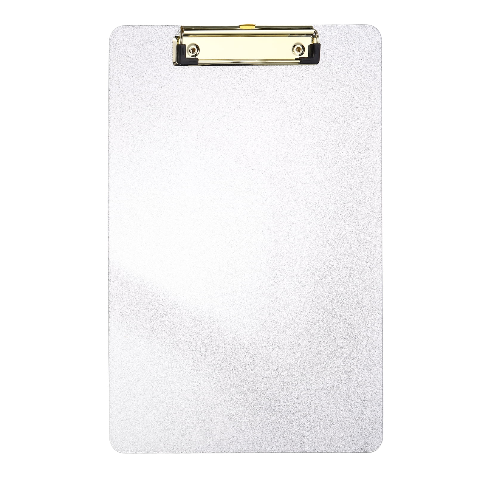Uxcell Plastic Clip Boards, A4 Size Glitter Silver Tone Stylish Clip Boards Glitter Design Cute Clipboards Office Supplies for Restaurant Shop Store Note Memo Card Sign Holder