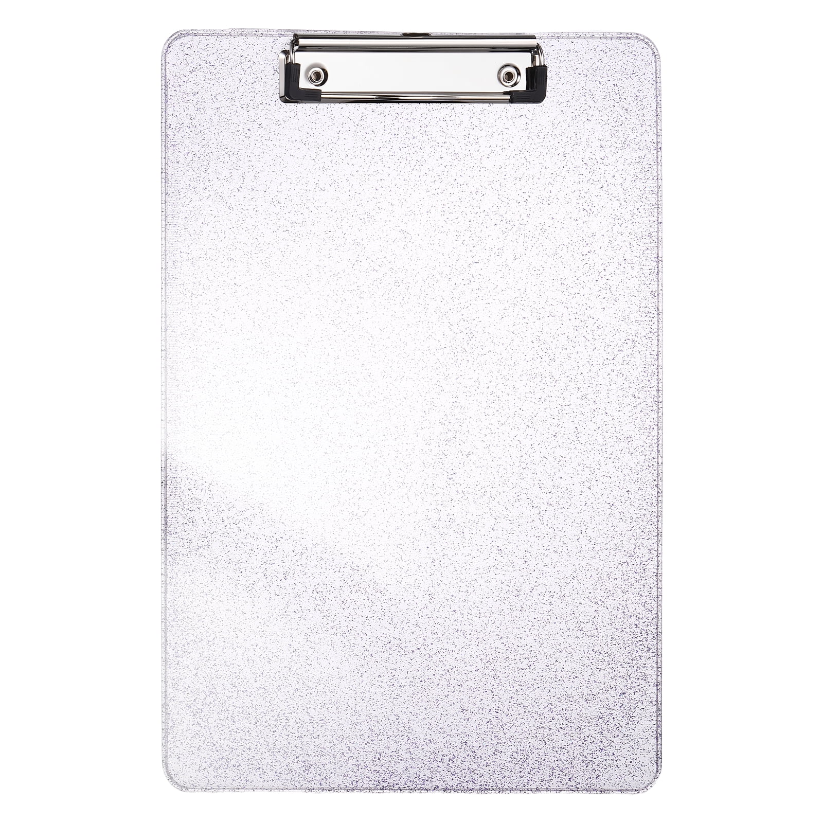 Uxcell Plastic Clip Boards, A4 Size Purple Stylish Clip Boards Glitter Design Cute Clipboards Office Supplies for Restaurant Shop Store Note Memo Card Sign Holder