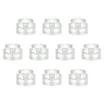 Uxcell Plastic Cord Lock, Double Hole Spring Cords Toggle Stopper Slider Stops Fastener End Clear