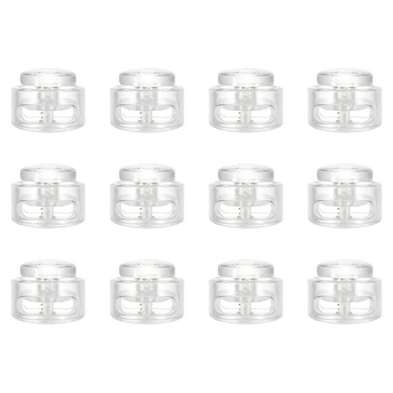 Uxcell Plastic Cord Locks, Double Hole Spring Cord Toggle Stopper Slider Stops Fastener End Clear