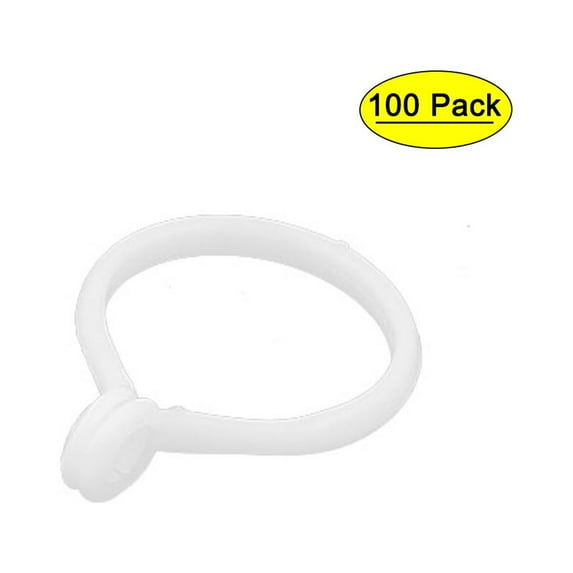Uxcell Plastic Curtain Drapery Eyelet Rings 40mm Outer Diameter White 100pcs