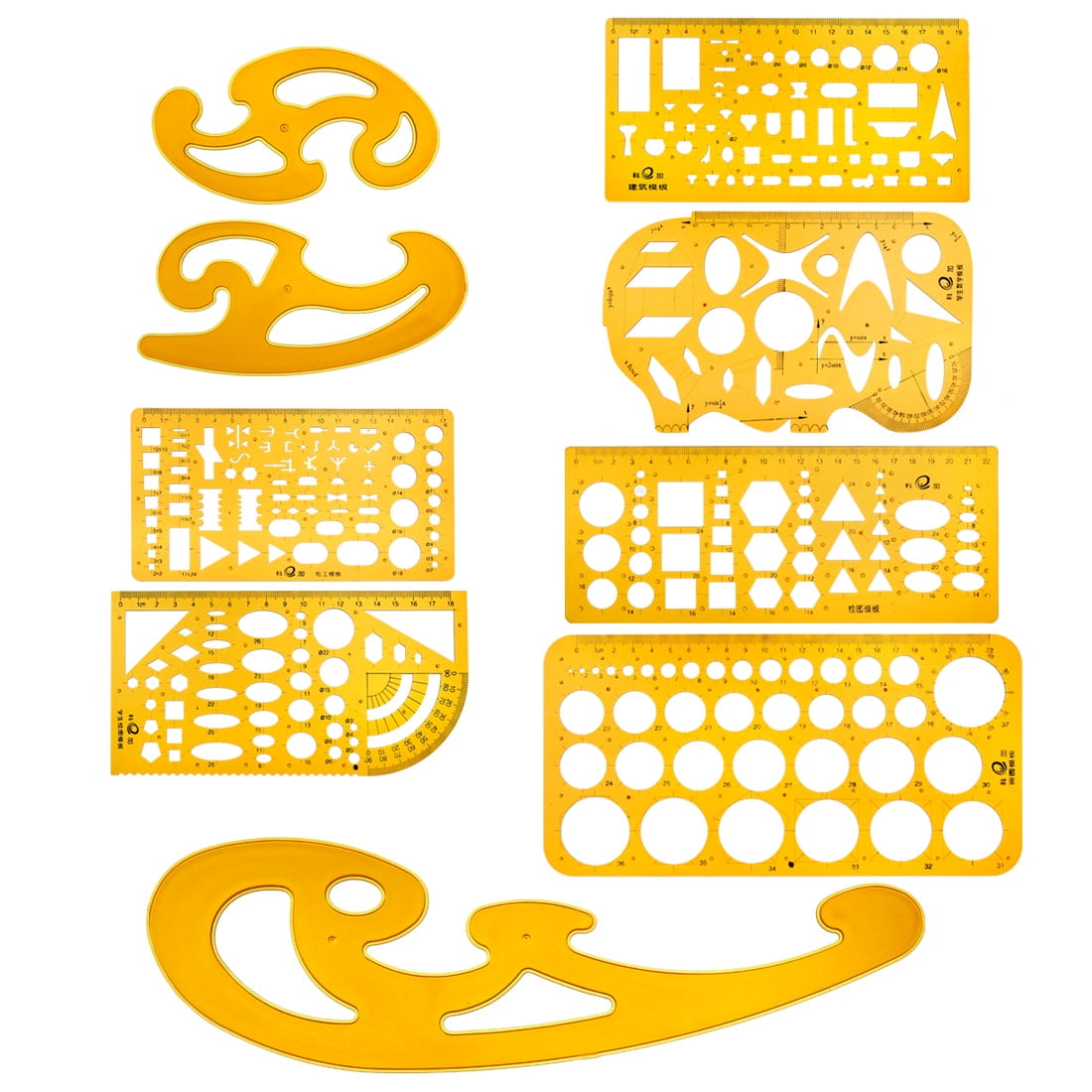 Uxcell Plastic Curve Ruler Multi-function Comic Template Tools 1 Set ...