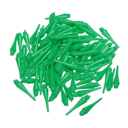 Uxcell Plastic Dart Tips 100 Pack 2BA Thread Soft Dart Tips Green