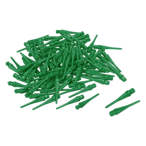 Uxcell Plastic Dart Tips, 30 Pack 2BA Thread Soft Dart Tips Plastic Tip, Green