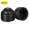 thumbnail image 1 of Uxcell Plastic Dome Nut Protection Cap Covers, M5 Nut Cover Black 100 Pack, 1 of 5