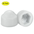 thumbnail image 1 of Uxcell Plastic Dome Nut Protection Cap Covers, M5 Nut Cover White 50 Pack, 1 of 5