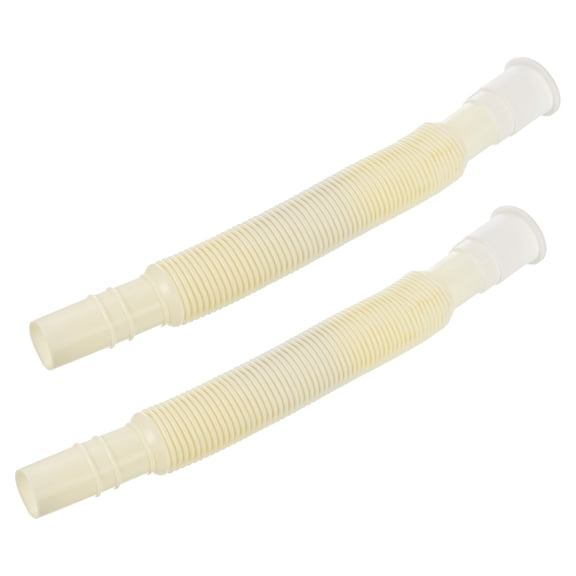 Uxcell Plastic Drain Pipe Expandable Sink Tubing Flexible Drainage Pipe White 2 Pack