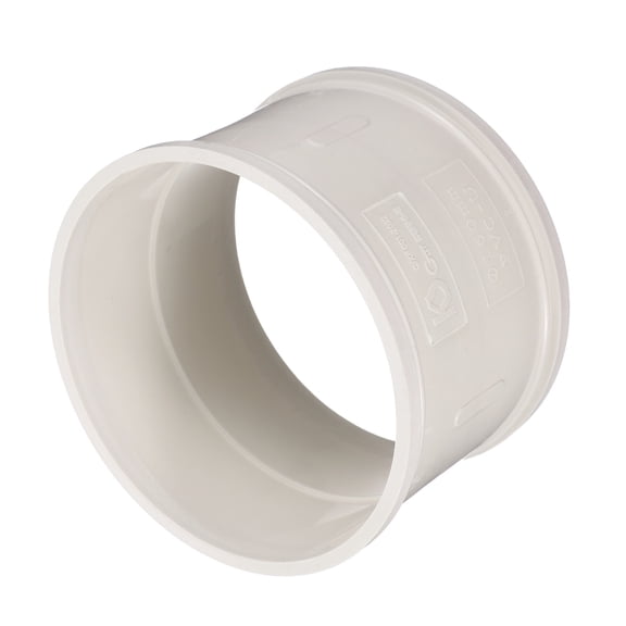Uxcell Plastic Duct Coupler (6" / 160mm ID, White) - Straight Inline Plastic Round Pipe Connector Coupling Adapter Fitting, Fits Air Ventilation Exhaust Drain Waste Vent DWV Systems