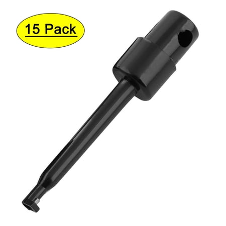 Plastic Electronic Testing Hooks Wire Probe Spring Clips Black 15Pcs
