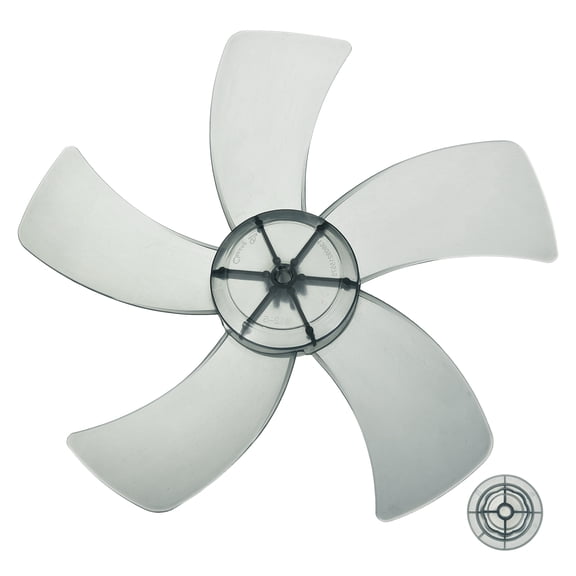 Uxcell Plastic Fan Blades Replacement (12 Inch, Black) 5 Leaves with Nut Cover - Universal Standing Fan Blades, Fits Desk/Table/Pedestal/Standing Models